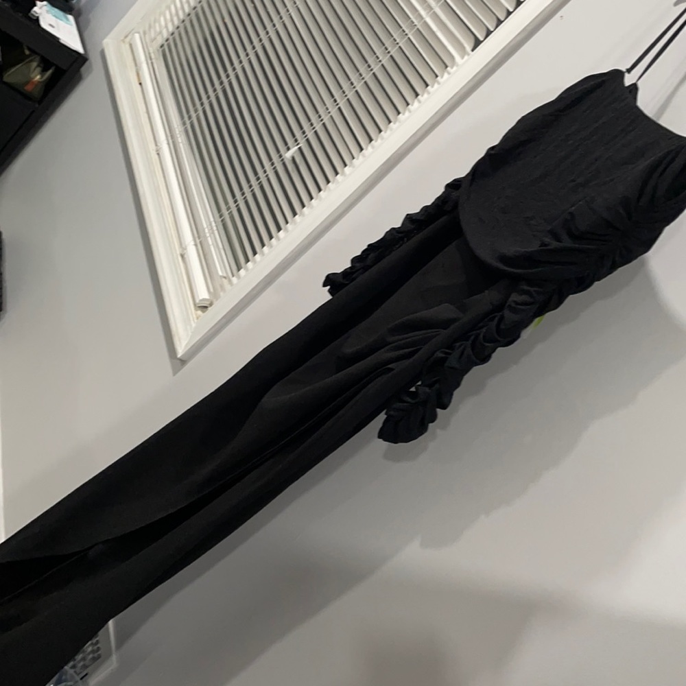Black strapless long dress M